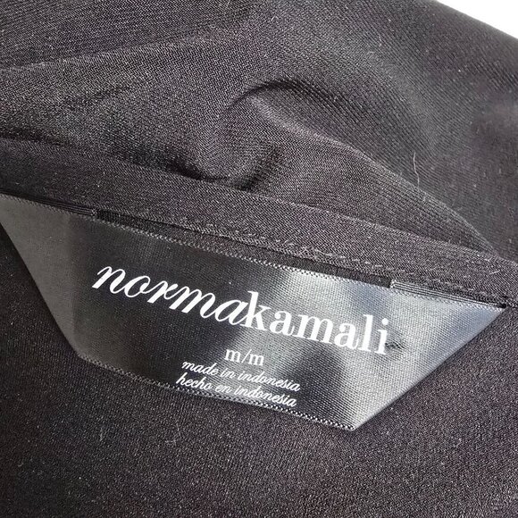 Norma Kamali Black M Long Sleeve Stretch Wrap Dress Career Office Minimalist - Picture 6 of 11